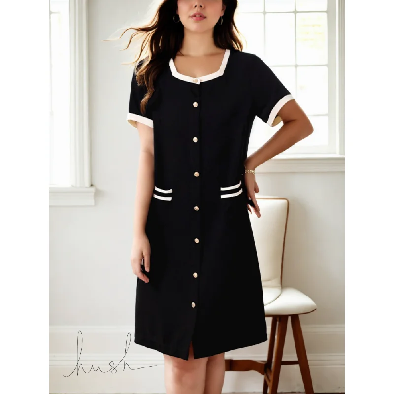 Plus Size Chanelesque Short Sleeve Dress Plus Size Formal