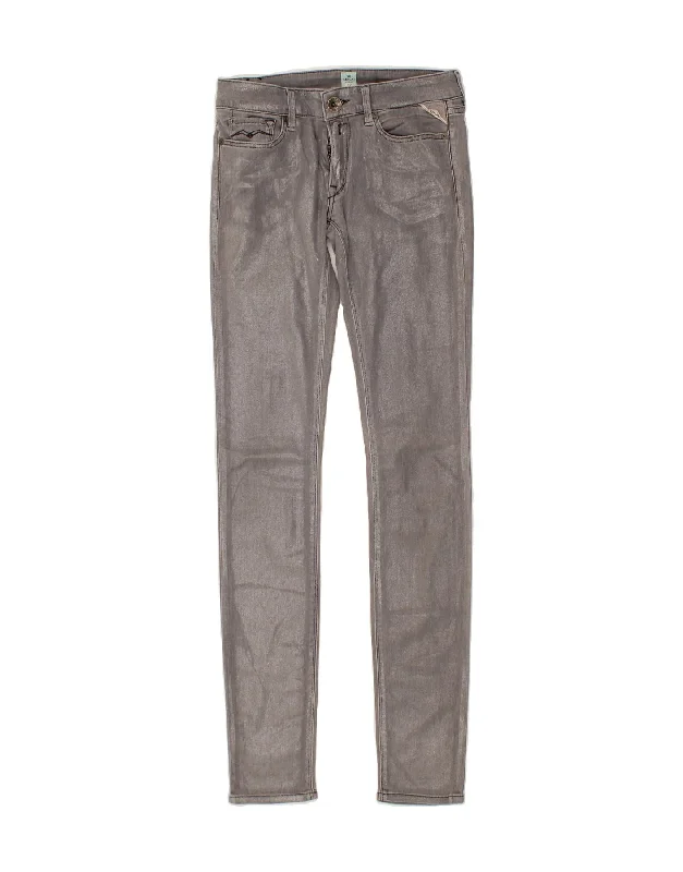 REPLAY Womens Skinny Jeans W27 L34  Grey