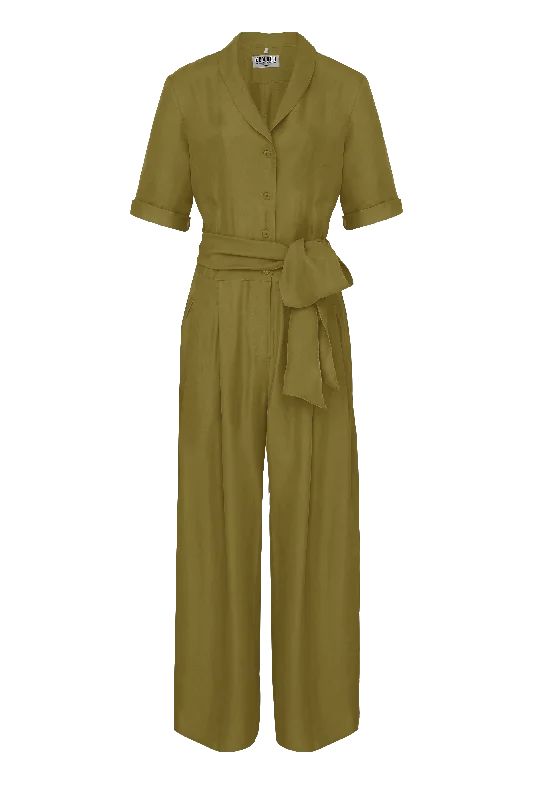 PLANET - Rayon Jumpsuit Khaki