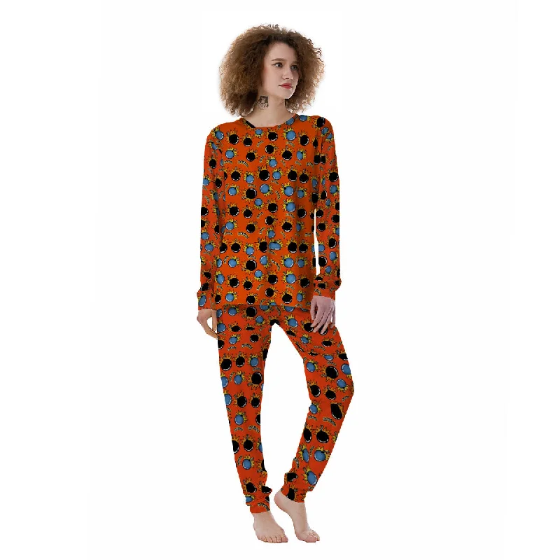 Bomb Bamm Print Pattern Women's Pajamas Spa pajama sets