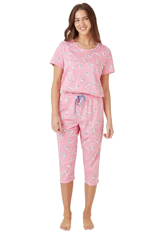 Indigo Sky Dotty Dogs Capri Pyjama Set, Pink Nordstrom pajama sets