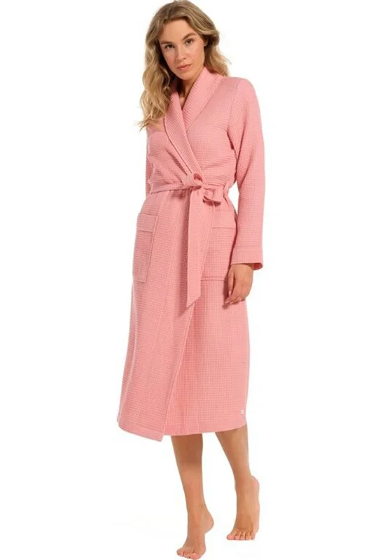 Pastunette Waffle Shawl Collar Dressing Gown, Pink Best-value pajama sets