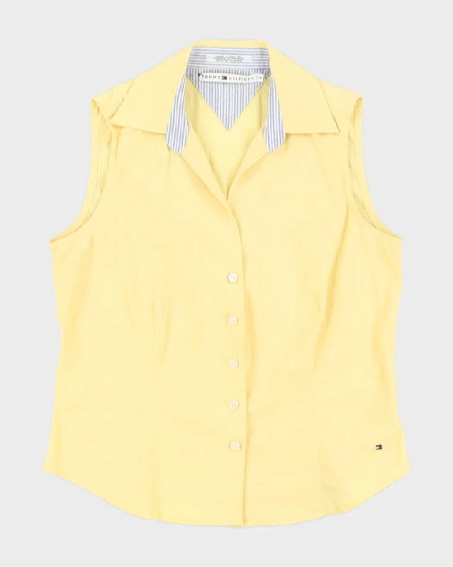 Tommy Hilfiger Yellow Sleeveless Blouse - S Nursing pajama sets