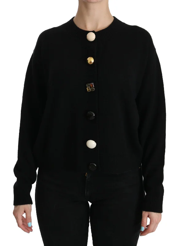 Dolce & Gabbana Button Embellished Cardigan Sweater Best sweaters for layering