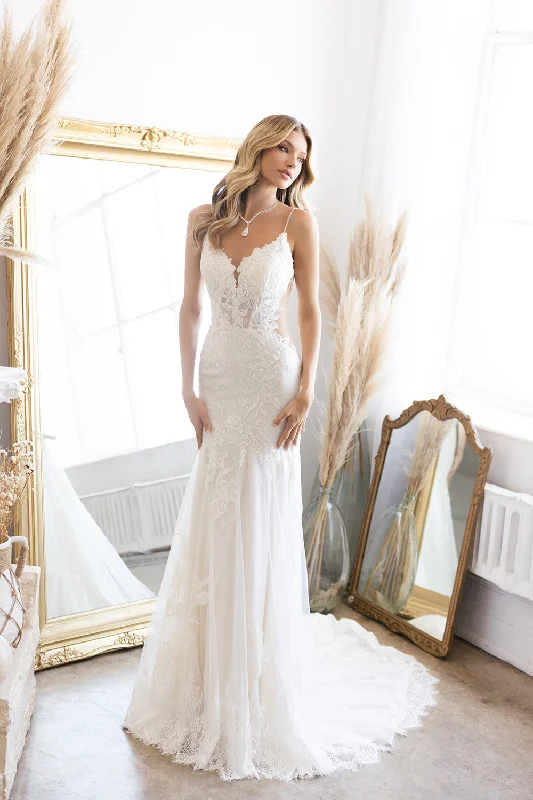 Fitted Tulle Lace Bridal Gown by Abby Lane 97192 Sparkling Wedding Dress