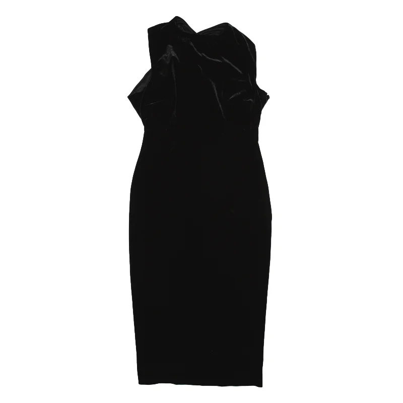 ISSA London Velvet Pencil Dress Black Sleeveless Midi Womens UK 12 Must-have midi dresses for this season