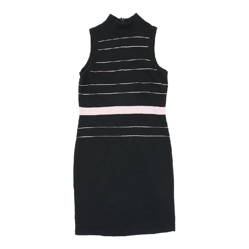 Vintage The Michael Collection Midi Dress - Small Black Cotton Sexy midi dresses