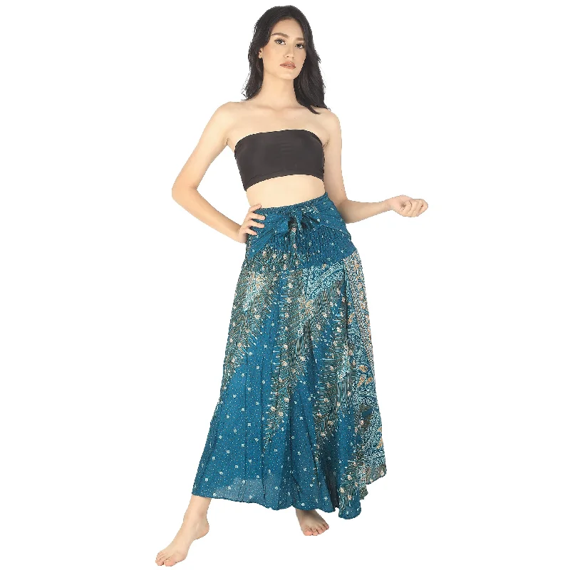 Peacock Women's Bohemian Skirt in Dark Green SK0033 020008 03 Spring unclassified skirts