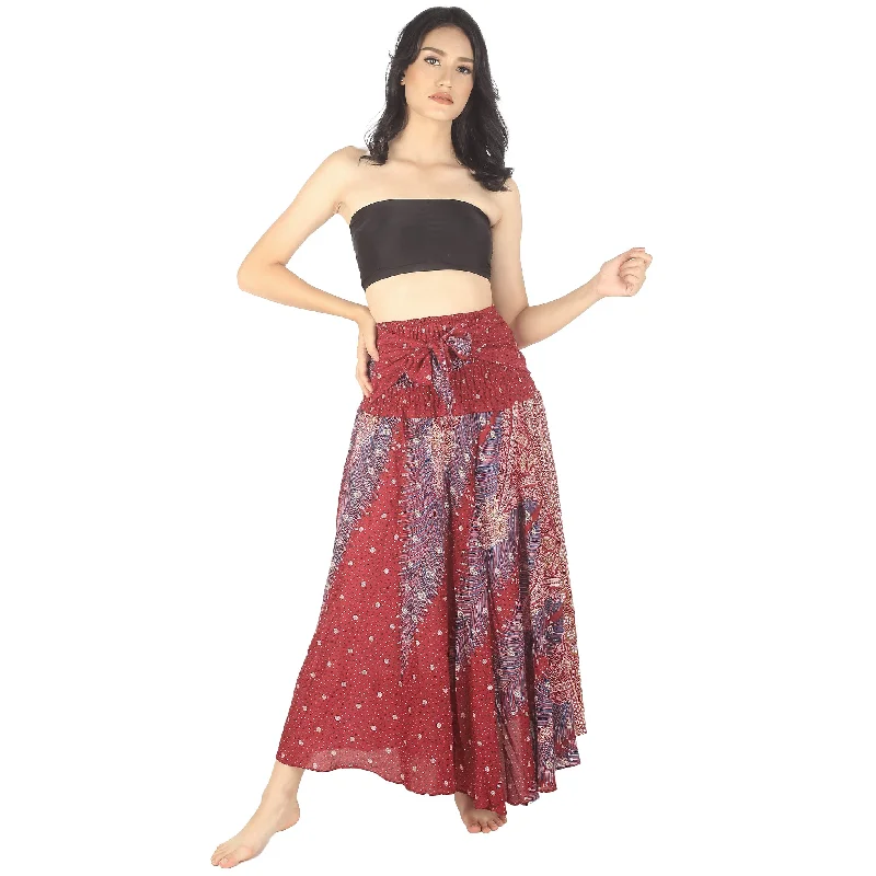 Peacock Women's Bohemian Skirt in Dark Red SK0033 020008 02 Trendy new unclassified skirts