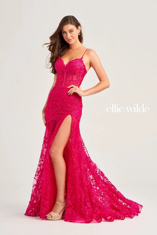 Ellie Wilde EW35005 Long Formal Mermaid Glitter Prom Dress Date night maxi dresses