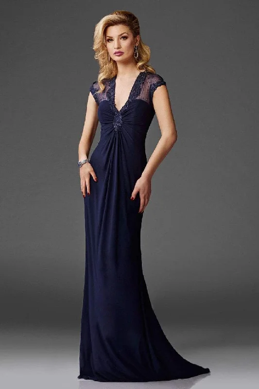 Clarisse - M6412 Embellished V Neck Evening Gown Birthday party dresses