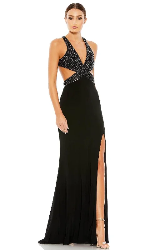 Mac Duggal 68166 - Sequined Plunging Neck Evening Dress Best party dresses for petites