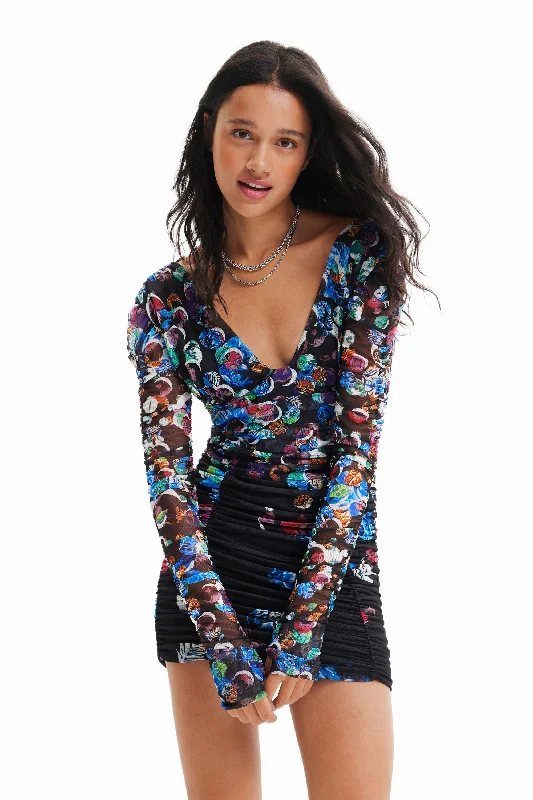 Desigual Women's Dresses Estampado Formado Por Círculos Popular unclassified dresses