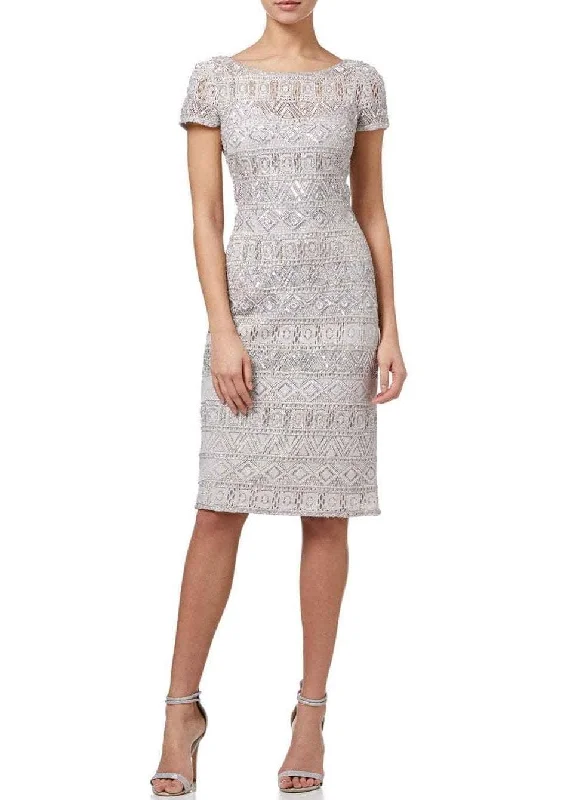 Adrianna Papell - Embellished Bateau Fitted Dress AP1E202476SC Fashionable unclassified dresses