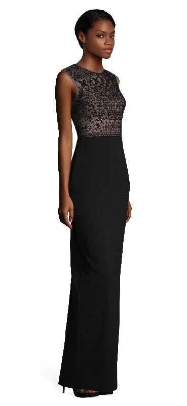 Adrianna Papell - Sleeveless Embellished Bodice Dress AP1E203663SC Backless unclassified dresses