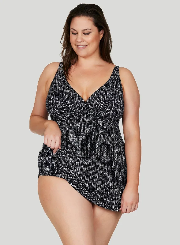 Artesands: Zig Zag Delacroix Swimdress Black Winter unclassified dresses