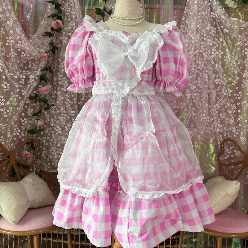 chamberofpastel & youvimi Barbie gingham Marie dress (2 sizings) Lightweight unclassified dresses