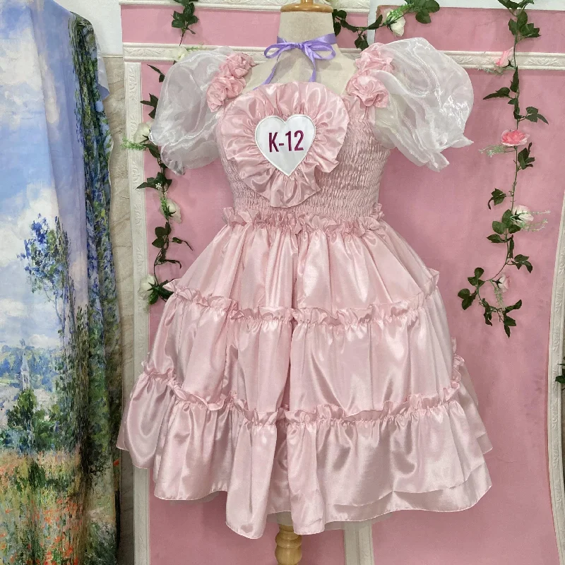 chamberofpastel & youvimi  *Preorder* Pink K-12-inspired Marie dress Comfortable unclassified dresses