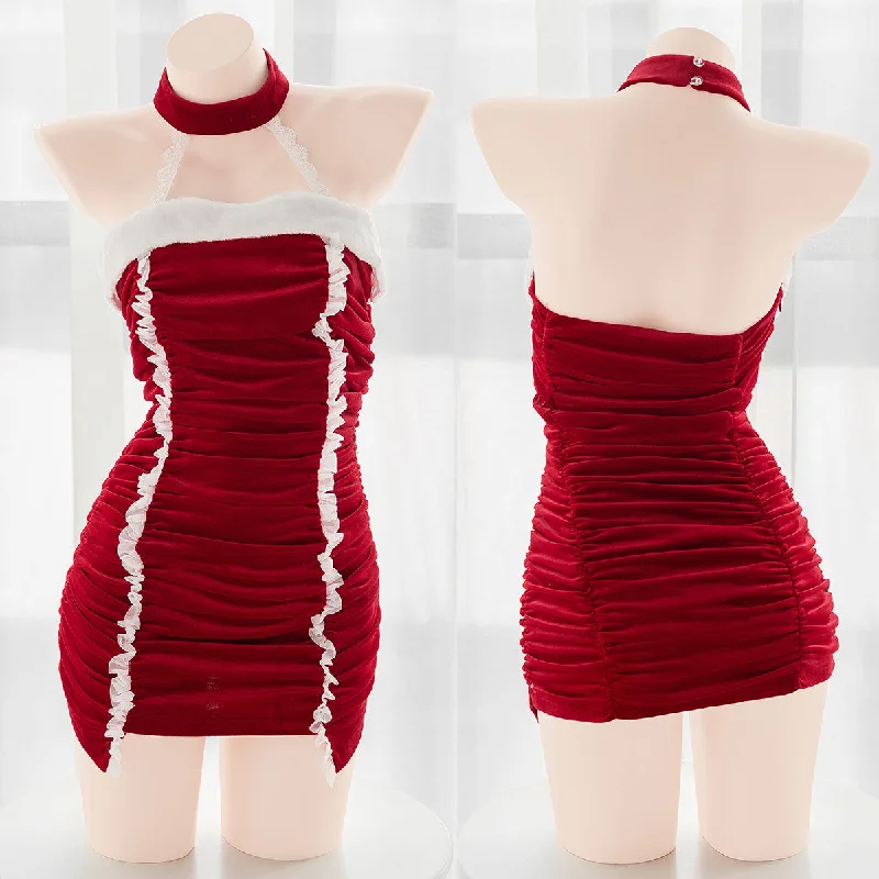 Christmas red sexy dress yv30505 Beaded unclassified dresses