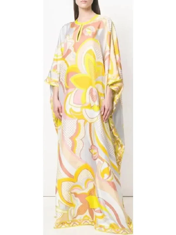 Floral Abstract Kaftan Designer floral dresses