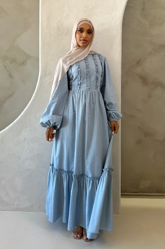 IKRAM DRESS DUSTY BLUE Monochrome unclassified dresses