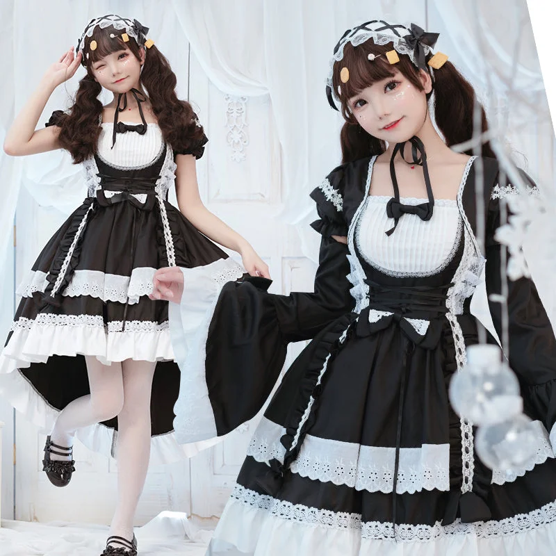 Japanese lolita maid dress yv31735 Tulle unclassified dresses