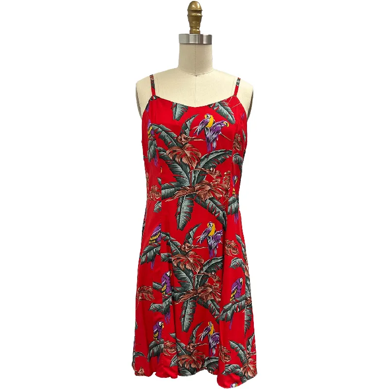 Jungle Bird Magnum PI Red Spaghetti Dress Lightweight unclassified dresses