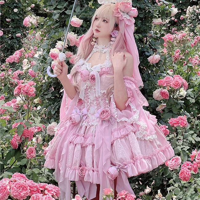 lolita rose princess dress suit yv31592 Stylish unclassified dresses