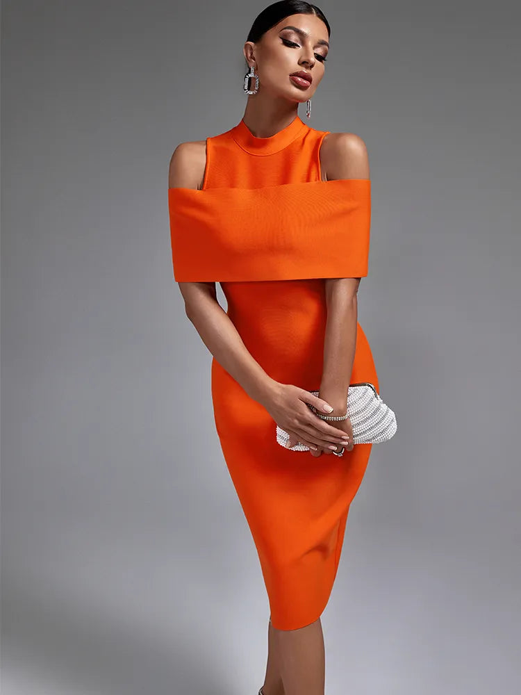 Trendy Off The Shoulder Orange Formal Dress Comfortable unclassified dresses