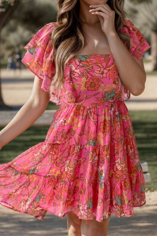 Ruffled Romantic Summer Dress Printed unclassified dresses