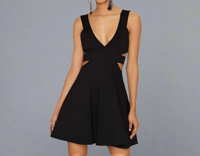 Sugar Cut Out Black Dress Fall unclassified dresses