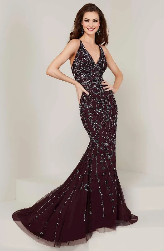 Tiffany Designs - 16349SC Embellished Sleeveless V Neck Gown Designer unclassified dresses