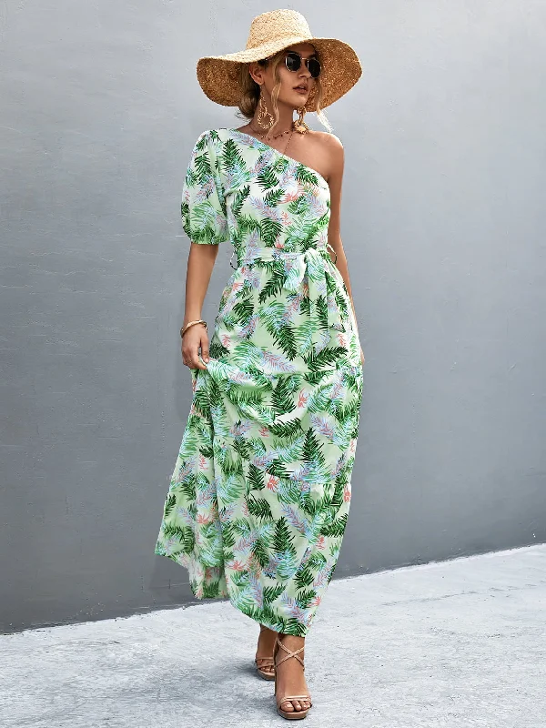 Tropical Resort Dress, Off Shoulder Trendy new unclassified dresses