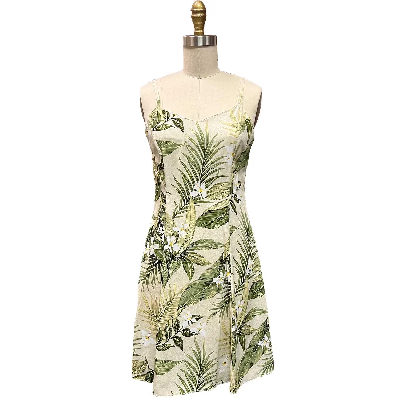 White Ginger Khaki Spaghetti Dress Printed unclassified dresses