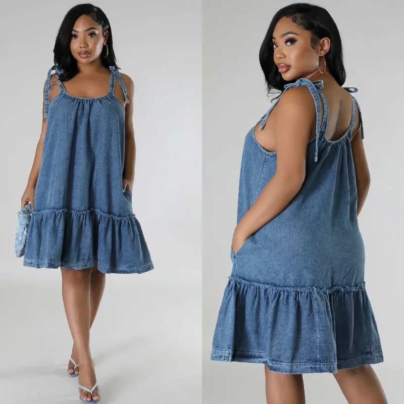 Jacinta Denim Dress High-Waist Denim Skirt