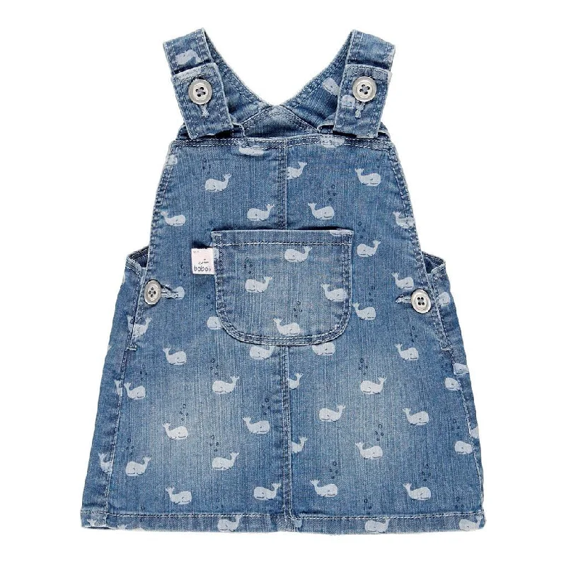 BOBOLI-DENIM OVERALL DRESS-109099-9243 PRINT Denim Skirt Look