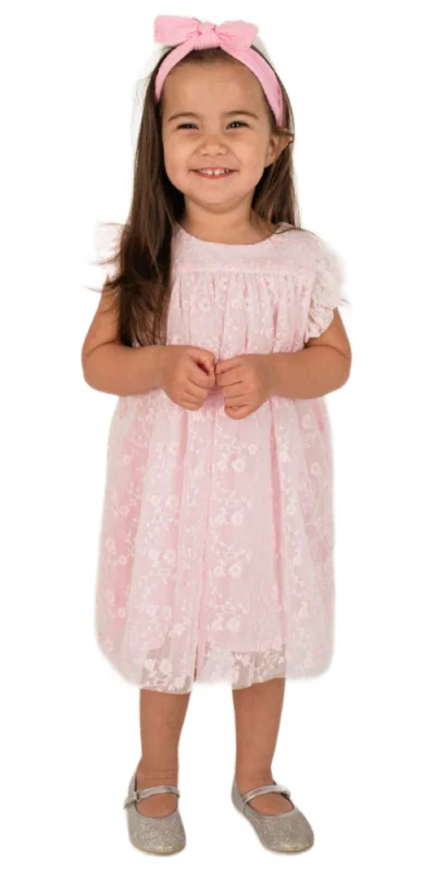 Baby Girl's Pink Lace Dress Lace Shift Dress