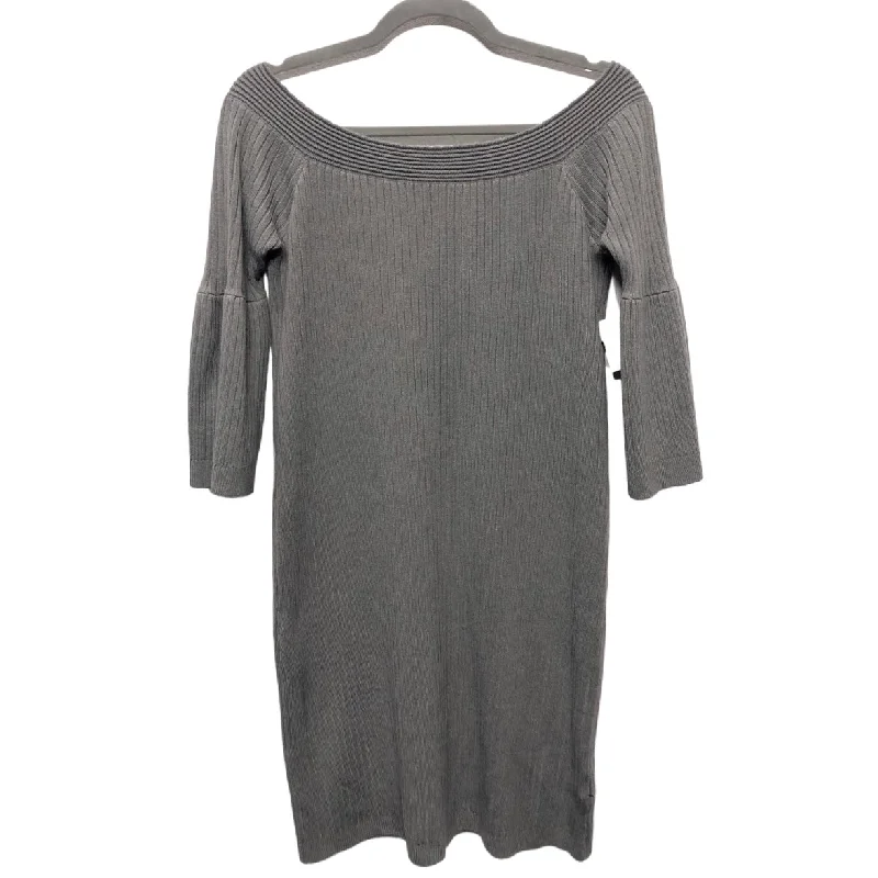 Dress Sweater By Bb Dakota In Grey, Size: M Long Sleeve Knit Dress