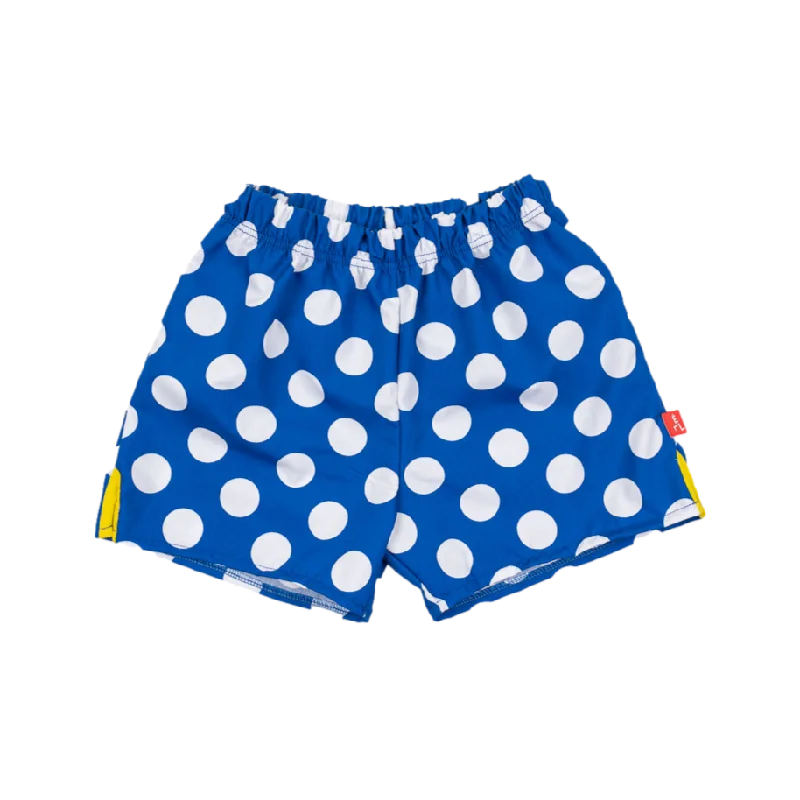 Polka Dot Blue Shorts　 Distressed Mini Skirt