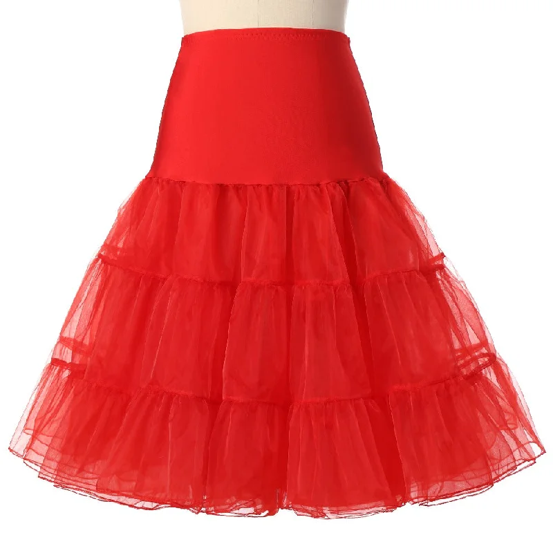 Women Short Petticoat Tulle Crinoline Underskirt Swing Tutu Polka Dot Skirt