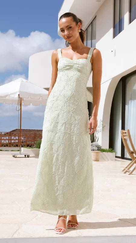 Gianna Maxi Dress - Sage Lace Elegant Maxi Skirt