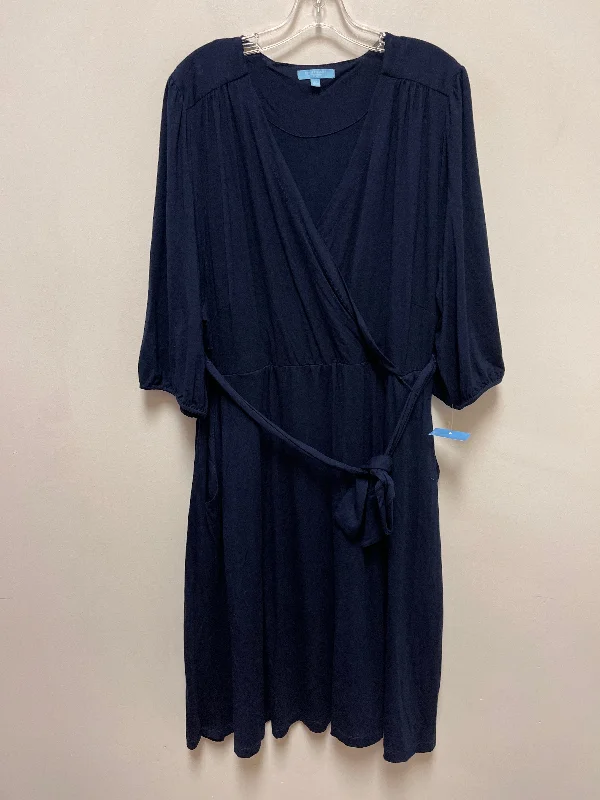 Dress Casual Midi By Draper James In Blue, Size: 2x Trendy Midi Look