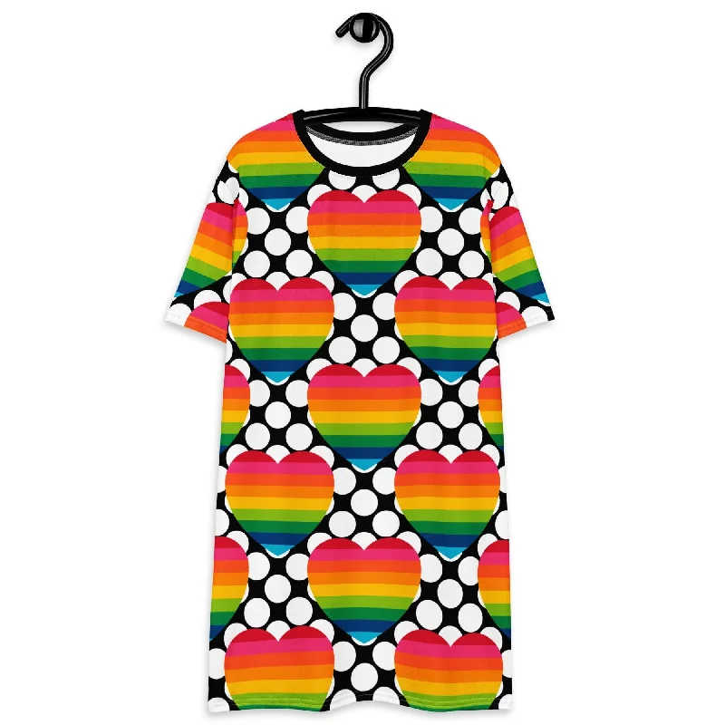 ELLIE LOVE DOT rainbow - T-shirt dress Day Shirt Dress