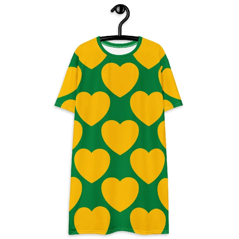 ELLIE LOVE yellow green - T-shirt dress Simple Shirt Dress