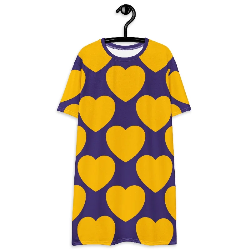 ELLIE LOVE yellow purple - T-shirt dress White Shirt Dress