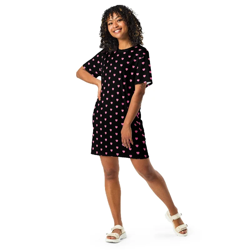 T-shirt dress - HERTTAHOUND HEARTS pink Loose Shirt Dress