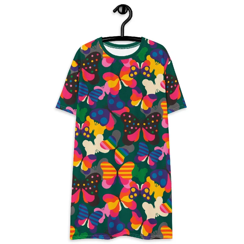 FLYRAVE green - T-shirt dress Summer Shirt Dress