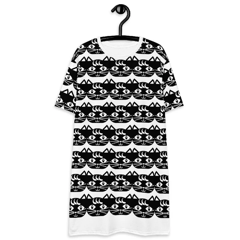 JUST MAU bw - T-shirt dress Long Shirt Dress